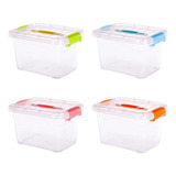Pack 4 Caja Organizadora Multiuso Transparente 1.5lts