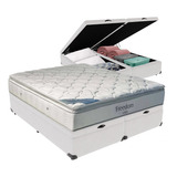 Cama Baú E Colchão King Ortobom Freedom Espuma D33