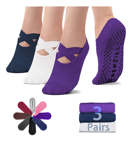 Newzill 2022 Non Slip Yoga Socks For Women, Grip Socks Wi Aa