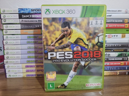 Jogo De Futebol Pes 2018 Xbox 360 Original Mídia Em Portuguê