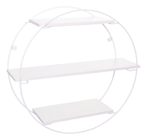 Repisas Moderna Circular 46x46x16 Cm Blanco