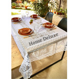 Toalha De Mesa Retangular De Renda 2,10m X 1,40m - Exclusive