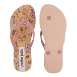 Chinelo Feminino Petite Jolie Xilo Tropical Pj4969 Mar