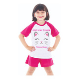 Pijama Gatinha Infantil Menina Personalizada Com Nome.