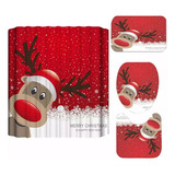 Juego De Cortinas De Ducha De Navidad Papá Noel/decoración