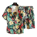 Conjunto De Camisa Hawaiana De Playa Y Pantalón Corto Hombre