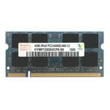 Memoria Para Ordenador Portátil Ram Hynix 4gb Pc2-6400s Ddr2