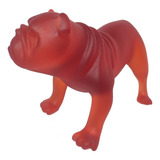 Cão Bulldog Cachorro Vermelho Enfeite Translúcido Decoração 