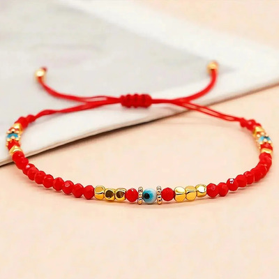 Pulsera Ojo Turco Mujer Hombre Regalo Rojo Hilo Proteccion Y Buena Suerte Ajustable | Meses sin interés