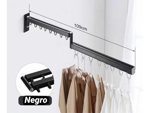 Perchero Plegable De Pared Reforzado Articulado Ropa Secado