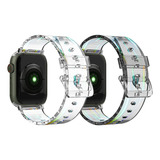 2 Correas Para Apple Watch Ultra 9 8 7 Se 6 5 4 Transparent