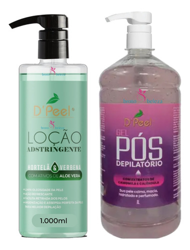 Adstringente Pré Depilatório + Gel Pós Depilação Kit 2x1