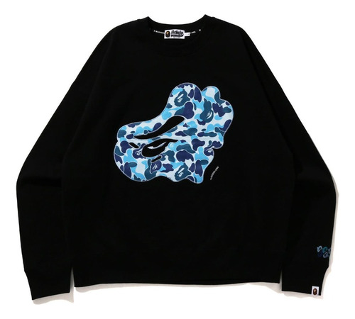Sudadera Bape Abc Camo Patch Relaxed Fit Crewneck Oversized