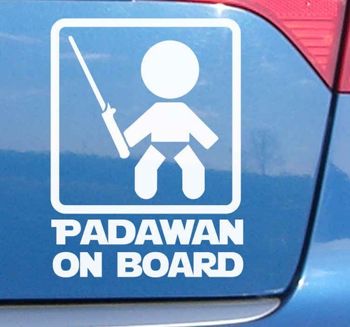 Pegatina Para Coche Padawan Niño 2 Piezas