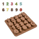 Forma Molde De Silicone Números  Para Chocolate 