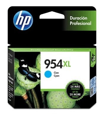 Cartucho De Tinta Hp 954xl Cian Original L0s62al