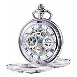 Treeweto Reloj De Bolsillo Mecánico Dream Dragon Skeleton H