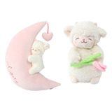 Cabra Serie De Pie Pose Peluche Blanco Cálido 2pcs