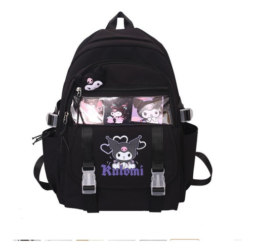 Mochila Escolar Estilo Coreano Kawaii Sanrio Kuromi V