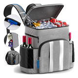 Mochila Térmica 20l Cerveja Cooler Bag Freezer Cor Cinza-20l