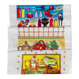 Set 12 Paños De Cocina Toalla Estampados Polar