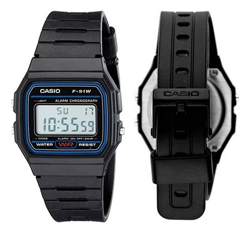 Reloj Casio F-91w Cronometro Alarma Calendario Mujer Hombre