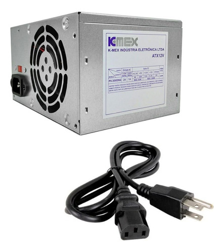 Fonte De Alimentação Kmex P/ Pc Atx 200w C/ Cabo Px-300dng