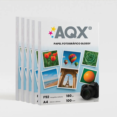 Kit Papel Foto A4 180gr 500 Hs Brillante Glossy Candybar