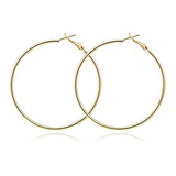 Pendientes De Aros De Oro Grandes Chapados En 14k Pendientes