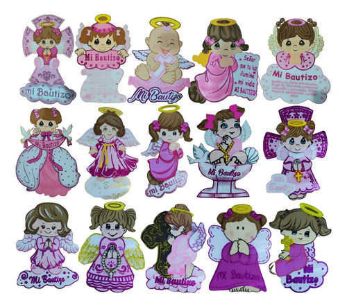 Figuras De Foamy 30 Pzs Bautizo Para Centro De Mesa Fomi