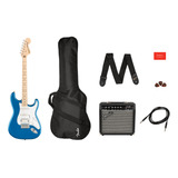 Paquete Guitarra Electrica Fender Affinity Blue Stratocaster