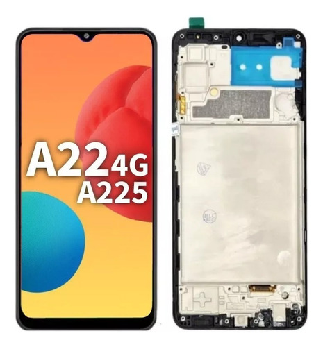 Modulo Pantalla Para Samsung A22 4g A225 Con Marco Oled