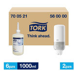 Tork Dispensador + Jabón Liquido Prem 6 Envases / 1000 Ml 