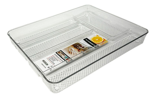 Organizador Acrilico Cubiertos 5 Divisiones 4x24x29.5cm