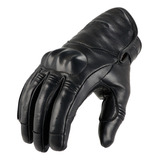 Guantes Moto Cuero Protecciones Nine To One Classic Negros Color - Talle S