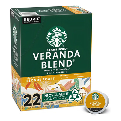 Capsulas K-cup Keurig Veranda Blend Starbucks 22 Pack | Meses sin interés