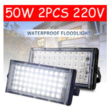 2pc Reflector Led Impermeable Iluminación Jardín 50w 220v