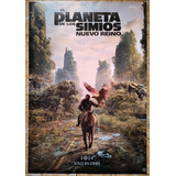 Póster Original Cine Planeta De Los Simios Nuevo Reino