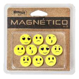 Imã Magnético Geladeira Emoji Carinhas Em Eva C/10 Unidades