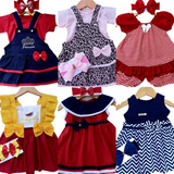 6 Roupas Bebê No Atacado Vestido Menina Infantil 