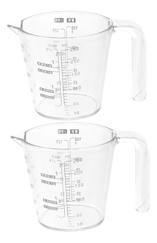 Vaso Medidor De Plástico Transparente Con Báscula 250 [u], P