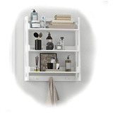 Organizador Baño Pared 3 Estantes 49,53x20,32x66,04cm Blanco