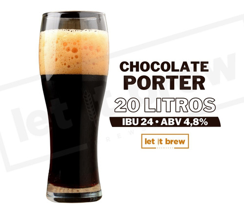 Kit Insumos/receita Cerveja Chocolate Porter 20l + 2 Brindes