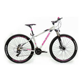 Bicicleta Mtb Raleigh Mojave 2.0 Dama Rodado 29 Color Blanco/rosa Tamaño Del Cuadro 15