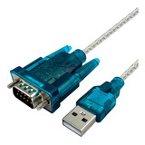 Cable Adaptador Rs232 Db9 Con Convertidor Serie Usb 2.0, Color Azul