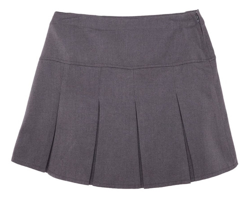 Falda De Colegio Azul Marino Y Gris ( Talla 6 A La 10)