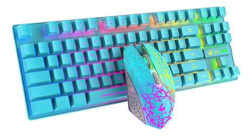 Juego De Teclado Y Mouse Iluminados Rgb Inalámbricos Para