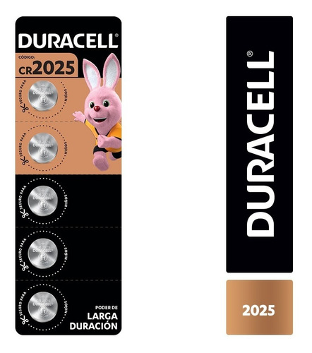 Pila Botón Duracell Cr2025 Tira X 5 Unidades; Electrotom