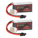 2 Baterias Lipo Zeee Premium Series 14.8v 4s 100c 650mah Con