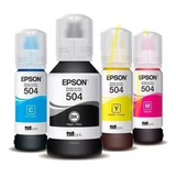 Kit Tintas Originales X4  Epson 504  L4150 L4160 L6161 L6270